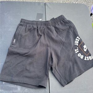 New Nike Men's Athletic Black Shorts with Just Do It Logo large
